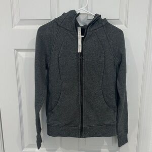 Lululemon Charcoal Scuba Zip Zup Jacket size 6
